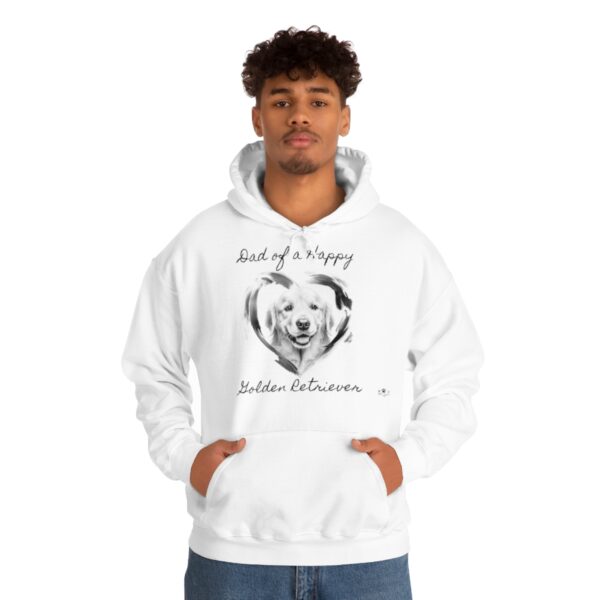 Dad of a Happy Golden Retriever, Hoodie - Image 2