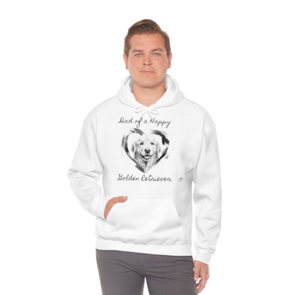 Dad of a Happy Golden Retriever, Hoodie - Image 3