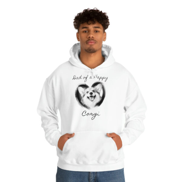 Dad of a Happy Corgi, Hoodie - Image 3