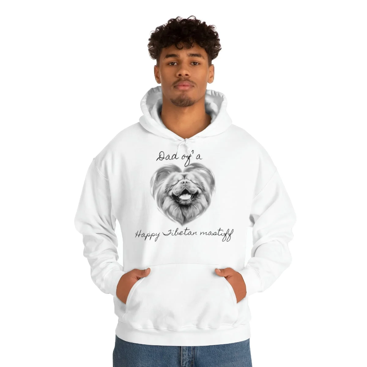 Pappa till en lycklig tibetansk mastiff, Hoodie - Bild 2