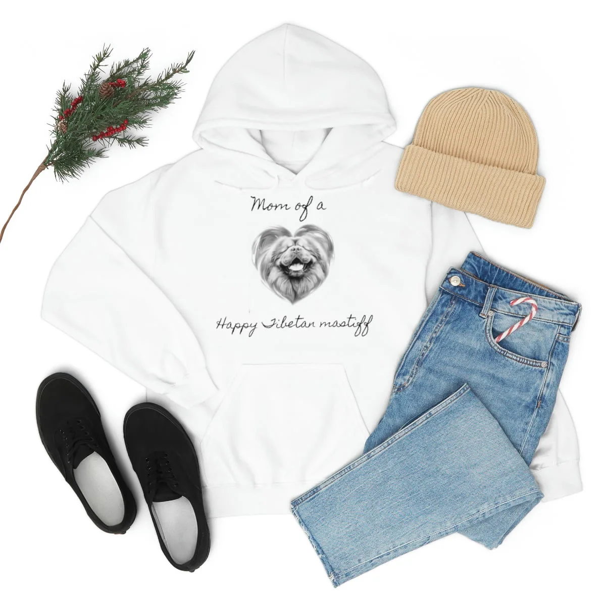 Mom of a Happy Tibetan Mastiff, Hoodie - Image 7