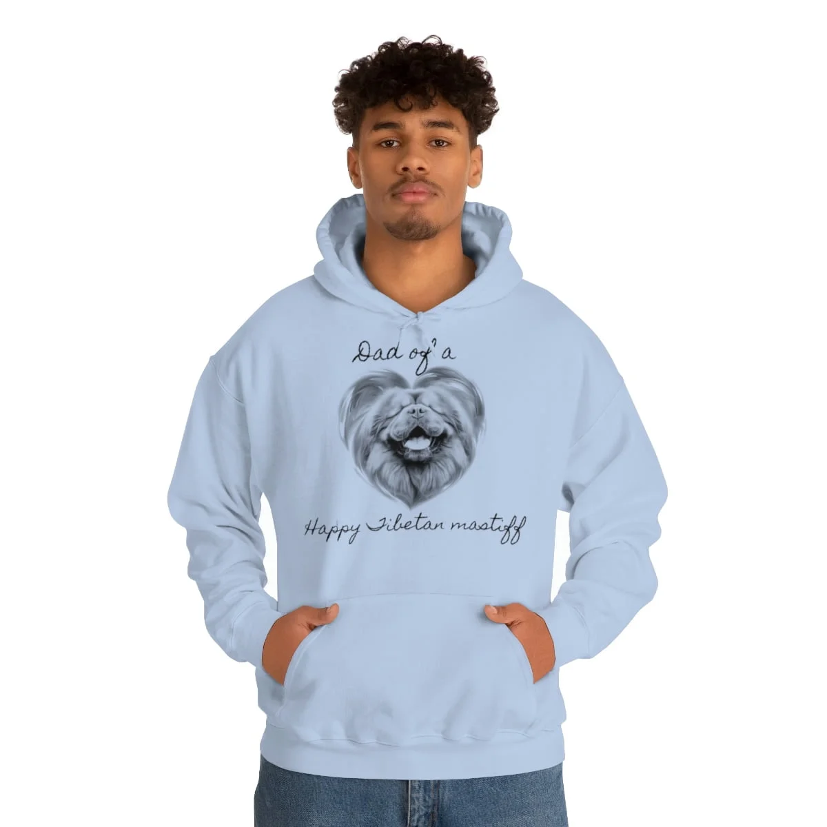 Pappa till en lycklig tibetansk mastiff, Hoodie - Bild 6