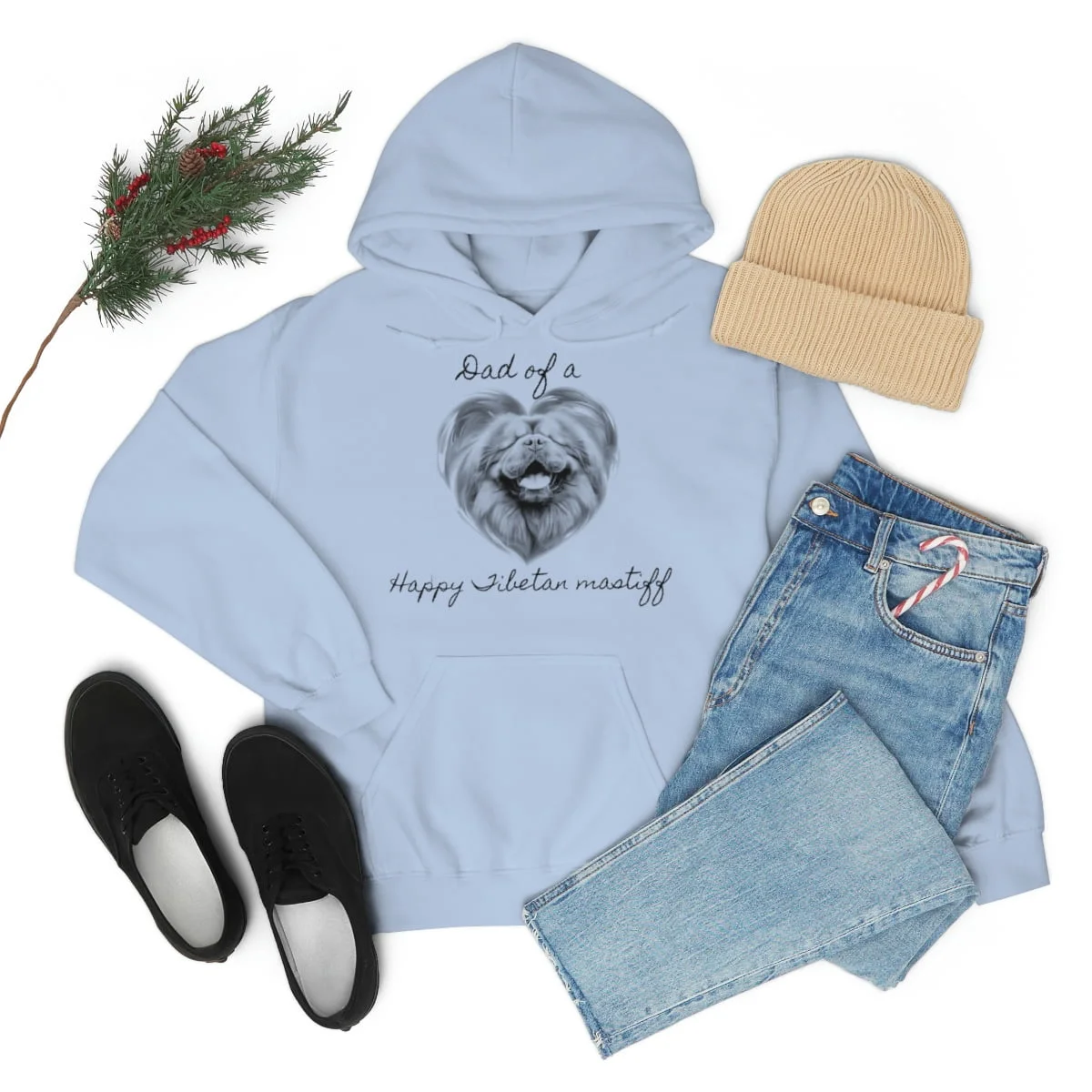 Pappa till en lycklig tibetansk mastiff, Hoodie - Bild 8