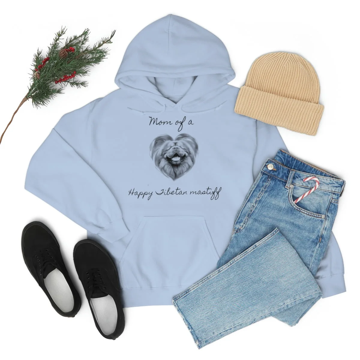Mom of a Happy Tibetan Mastiff, Hoodie - Image 8