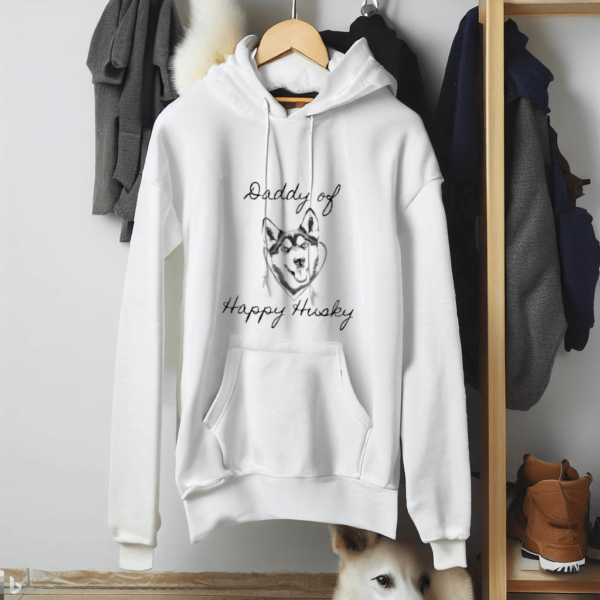 Daddy of a Happy Husky,  Husky Hoodie - Image 2