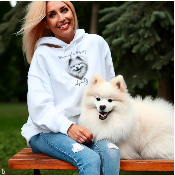 Mom of a Happy Spitz, Hoodie