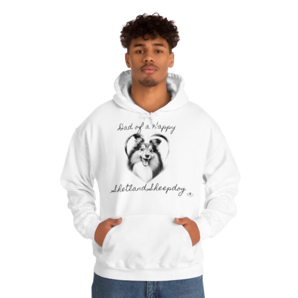 Dad of a Happy Shetland Sheepdog, Hoodie - Image 2