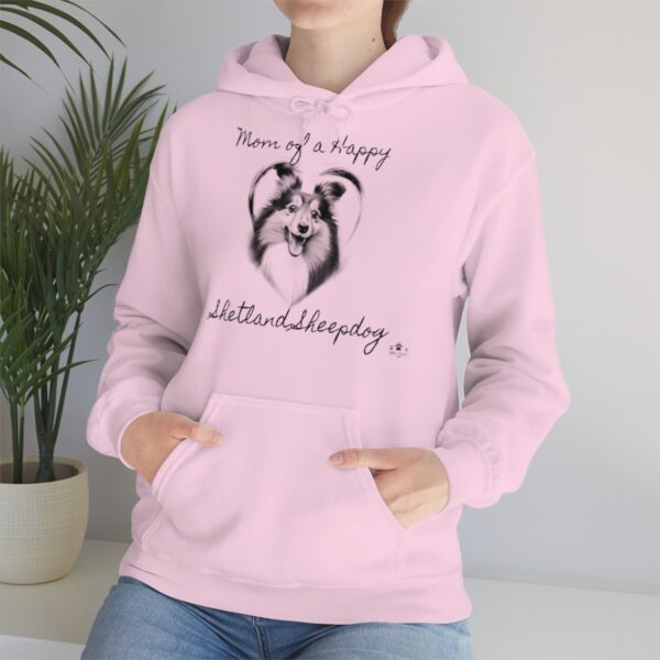 Mom of a Happy Shetland Sheepdog, Hoodie - Image 3