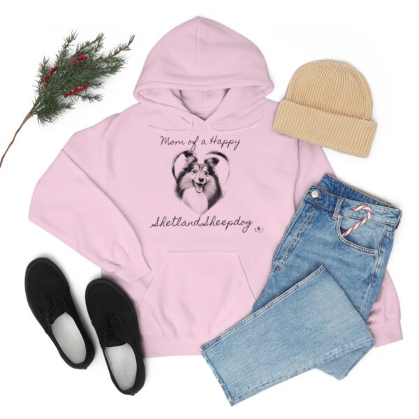 Mom of a Happy Shetland Sheepdog, Hoodie - Image 4
