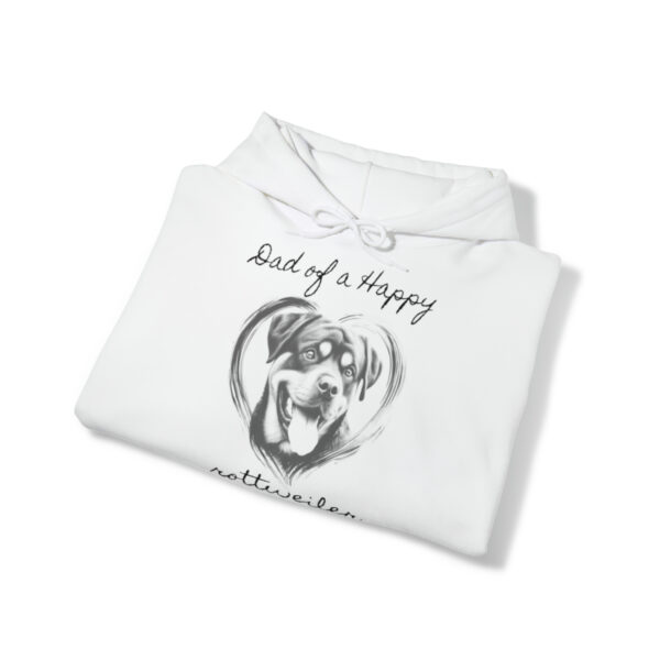 Dad of a Happy Rottweiler, Hoodie - Image 3